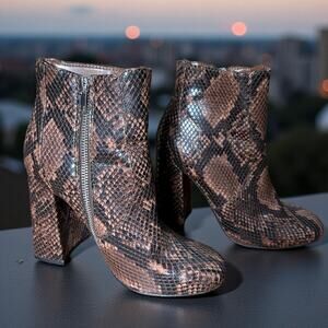 Steve Madden Faux Snakeskin ankle boots